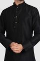 Black Art Silk Kurta Pajama for Men (NMK-5920)