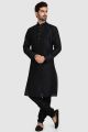 Black Art Silk Kurta Pajama for Men (NMK-5920)