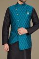 Black Art Silk Nehru Jacket (NMK-5132)