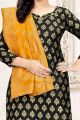 Black Banarasi Silk Salwar Suit (NWS-6405)