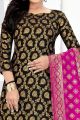 Black Banarasi Silk Salwar Suit (NWS-6420)