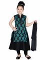 Black Cotton Girls Salwar Kameez (NFG-102)