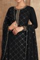 Black Faux Georgette Plazzo Salwar Suit (NWS-7008)