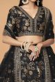 Black Slub Silk Lehenga Choli (NWG-1390)