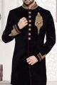 Black Velvet Indowestern for Men (NMK-2975)