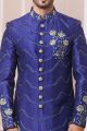 Blue Art Banarasi Silk Indo Western (NMK-5962)