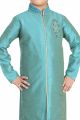 Blue Art Dupion Kids Sherwani (NKK-511)