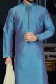 Blue Art Dupion Mens Kurta (NMK-3442)