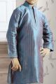 Blue Art Dupion Readymade Kurta Pajama (NKK-138)