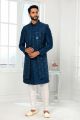 Blue Art Silk Indo Western (NMK-6285)