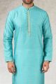 Blue Art Silk Kurta Pajama for Men (NMK-5851)