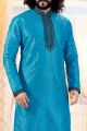 Blue Art Silk Kurta Pajama (NMK-4248)