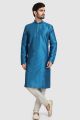 Blue Art Silk Kurta Pajama (NMK-5928)