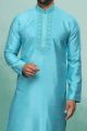 Blue Art Silk Kurta Pajama (NMK-6415)