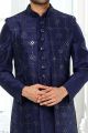 Blue Art Silk Mens Indo Western (NMK-6286)