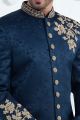 Blue Art Silk Sherwani (NMK-7715)