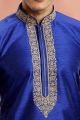 Blue Banarasi Art Silk Kurta Pajama (NMK-7936)