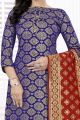 Blue Banarasi Silk Salwar Suit (NWS-6397)