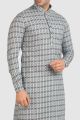 Blue Cotton Printed Kurta Pajama for Men (NMK-5729)