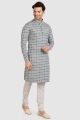 Blue Cotton Printed Kurta Pajama for Men (NMK-5729)