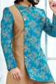 Blue Jaquard Sherwani (NMK-4133)