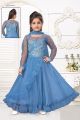 Blue Net Girls Salwar Kameez (NFG-221)