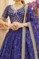 Blue Organza Lehenga Choli (NWG-1379)