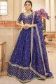 Blue Organza Lehenga Choli (NWG-1379)