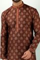 Brown Art Silk Kurta Pajama (NMK-5858)