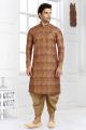 Brown Banarasi Silk Kurta Pajama (NMK-5712)