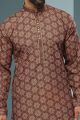 Brown Cotton Kurta Pajama (NMK-6223)