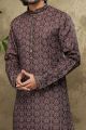 Brown Cotton Mens Kurta Pajama (NMK-6125)