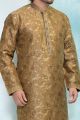 Brown Jaquard Silk Brocade Kurta Pajama (NMK-4885)