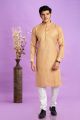 Brown Jaquard Silk Kurta Pajama (NMK-7576)