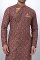 Coffee Cotton Printed Mens Indo Western (NMK-6931)