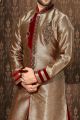 Copper Giccha Silk Indo Western Kurta (NMK-3198)