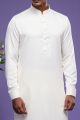 Cream Art Banarasi Silk Casual Kurta Pajama (NMK-7066)