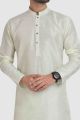 Cream Art Silk Casual Kurta Pajama (NMK-5922)