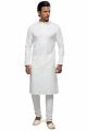 Cream Art Silk Kurta Pajama (NMK-7495)