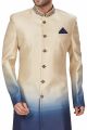 Cream, Blue 3D Imported Mens Indo Western (NMK-4975)