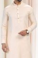 Cream Fancy Silk Kurta Pajama (NMK-6748)