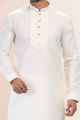 Cream Linen Cotton Kurta Pajama (NMK-6732)