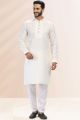 Cream Linen Cotton Kurta Pajama (NMK-6732)