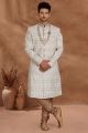 Cream Lucknowi Mens Sherwani (NMK-5779)