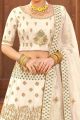 Cream Malai Satin Lehenga Choli (NWG-1078)