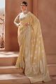 Cream Modal Silk Saree (NWSA-5810)