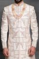 Cream Silk Designer Sherwani (NMK-5400 )