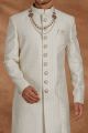 Cream Silk Indian Sherwani (NMK-5786)