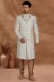 Cream Silk Indian Sherwani (NMK-5786)