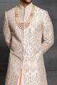 Cream Silk Mens Anarakali Kurta Sherwani (NMK-5406 )